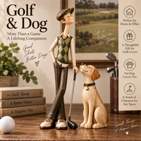 ⛳ Golfer & Loyal Dog Figurine Set 🐾