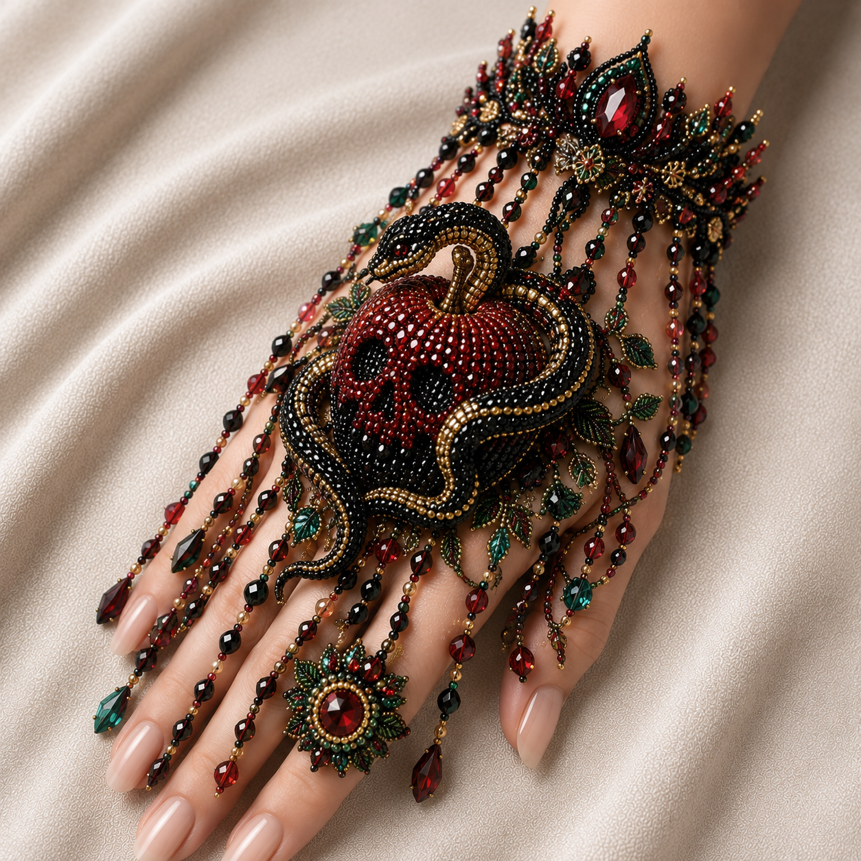 🎃 DIY Halloween Beaded Hand Jewelry Kit