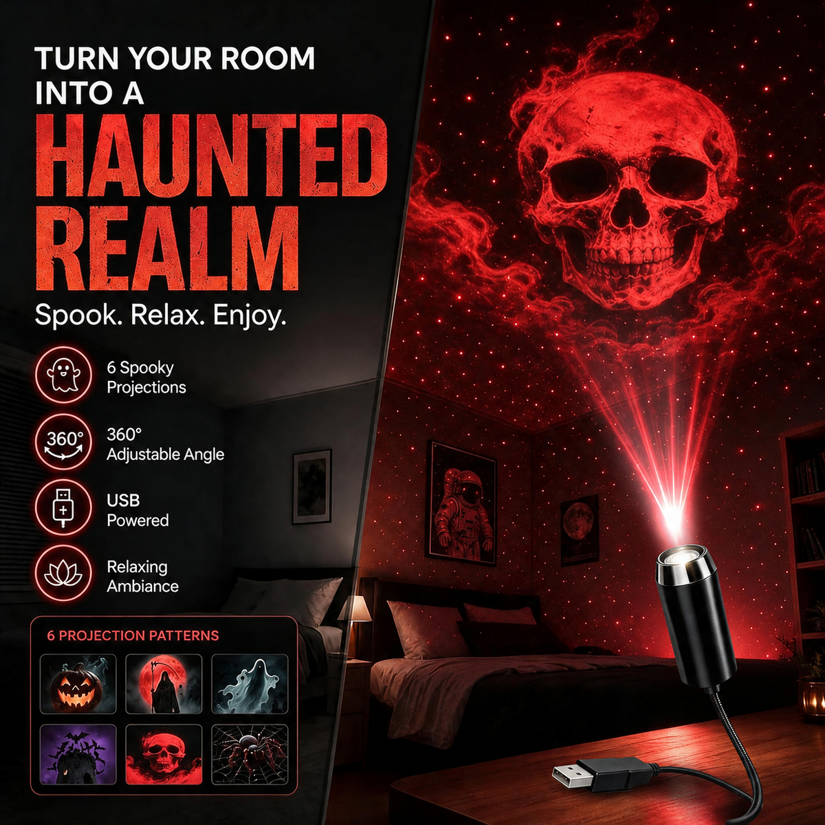 HD Christmas Projector – 6/10 Festive Scenes