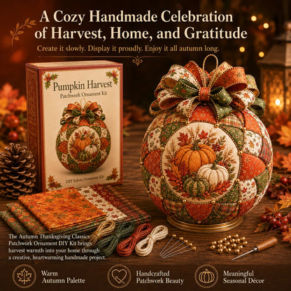 🔥LAST DAY 50% OFF -🍂 Autumn Thanksgiving Classics Patchwork Ornament DIY Kit