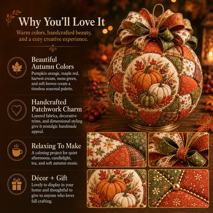 🔥LAST DAY 50% OFF -🍂 Autumn Thanksgiving Classics Patchwork Ornament DIY Kit