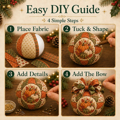🔥LAST DAY 50% OFF -🍂 Autumn Thanksgiving Classics Patchwork Ornament DIY Kit