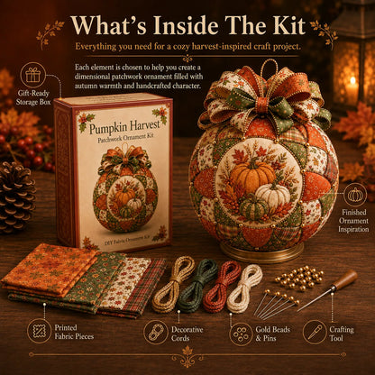🔥LAST DAY 50% OFF -🍂 Autumn Thanksgiving Classics Patchwork Ornament DIY Kit