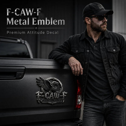 🦅 F-CAW-FTM Midnight Edition Metal Emblem - Premium Raven Badge For Drivers With Attitude