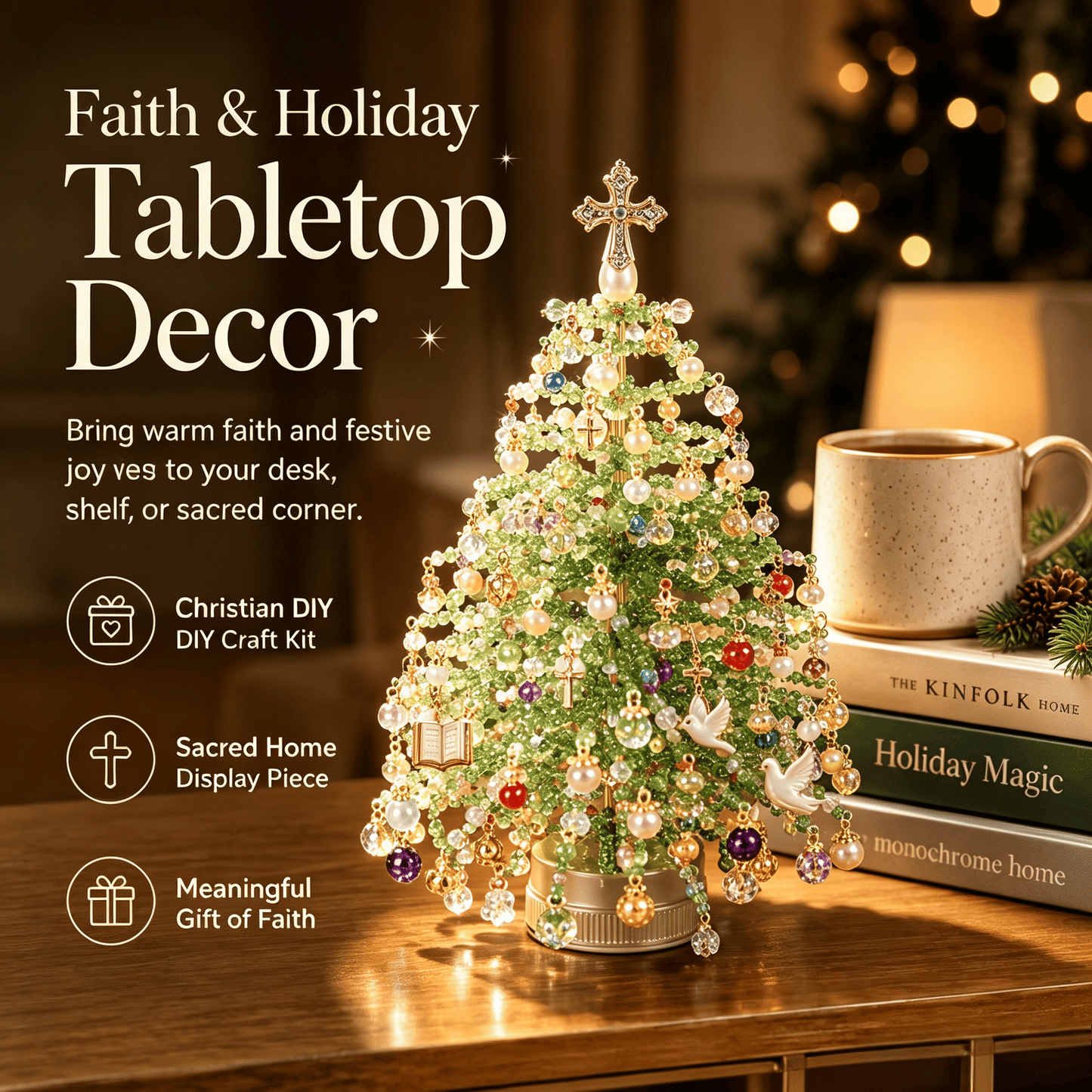 🔥HOT SALE 49% OFF🎄✨DIY Beaded Christmas Tree Kit – 🎅Create Your Own Sparkling Holiday Decoration