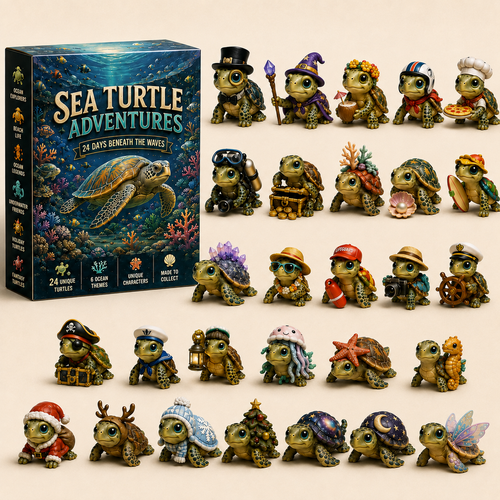 🌊🐢Sea Turtle Adventures Advent Calendar – 24 Unique Ocean Turtle Collectibles