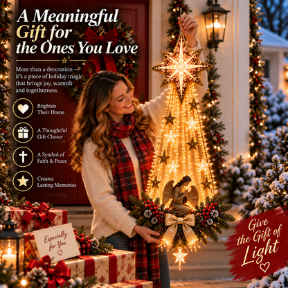 👼 Heavenly Angel Light Trail – Faith-Inspired Christmas Wall Decor