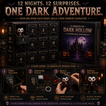 12 Nights of Halloween DIY Bead Countdown Kit – 12 Spooky Characters to Build & Collect