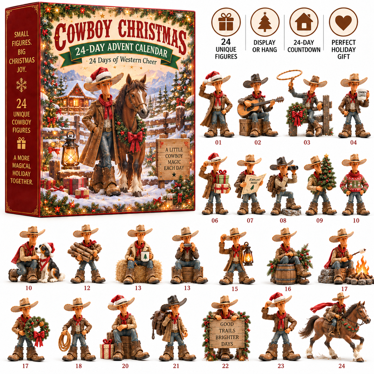🤠24 Days on the Western Trail – Cowboy Advent Calendar