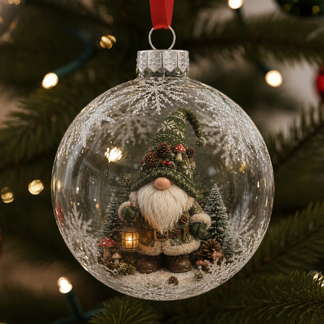 🎄 Christmas Gnome Miniature World Ornament Collection