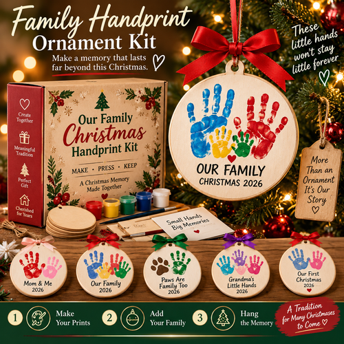 🎄 Family Handprint Christmas Keepsake Kit