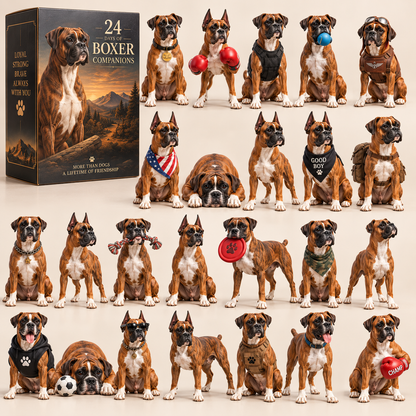 24 Days of Boxer Companions — 24 Unique Boxer Dog Collectible Figures