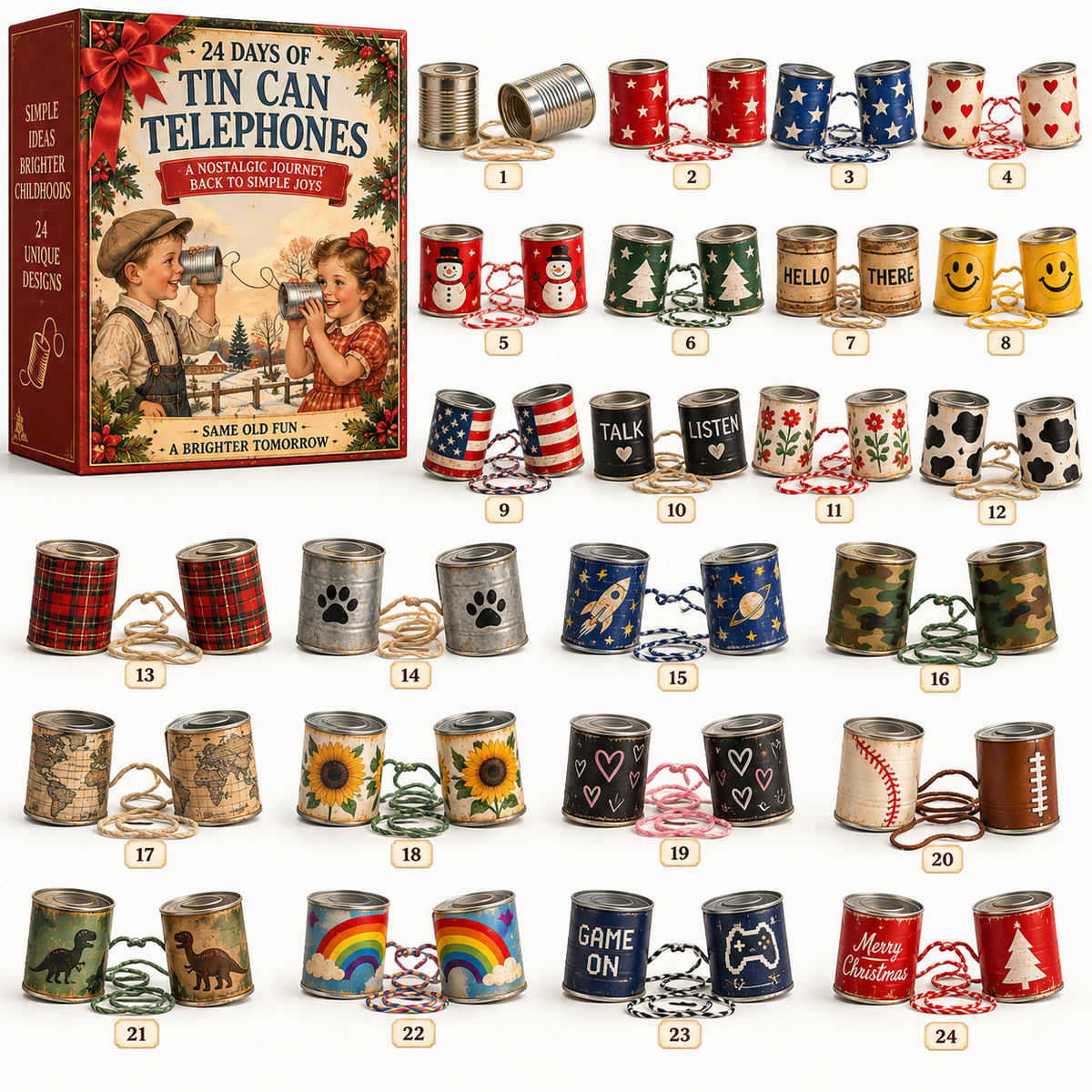 24 Days of Tin Can Telephones — A Christmas Countdown Back to Simple Joys