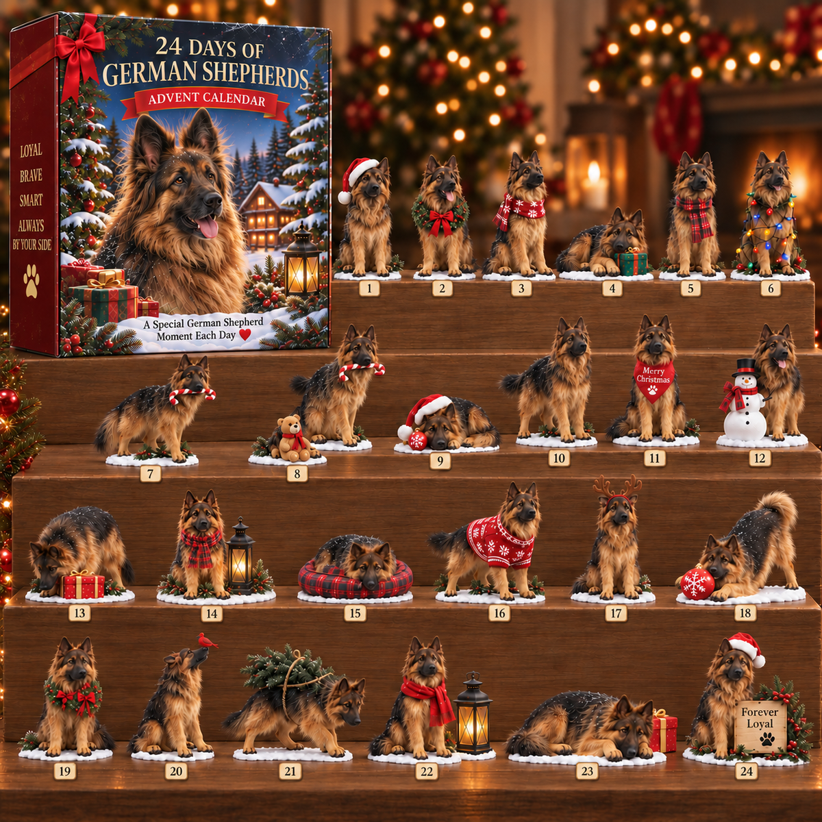 24 Days of German Shepherds — A Christmas of Loyalty & Love 🐾🎄
