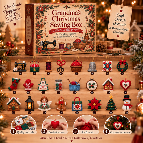 🎄 24 Days of Handmade Christmas — Felt Ornament Sewing Kit