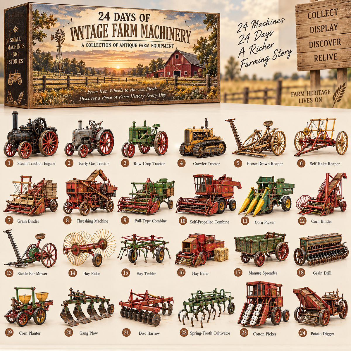 24 Days of Vintage Farm Machinery – Antique Farm Equipment Advent Calendar🚜