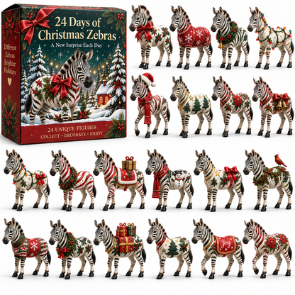 🦓 24 Days of Christmas Zebras — A Different Stripe for Every Day 🎄