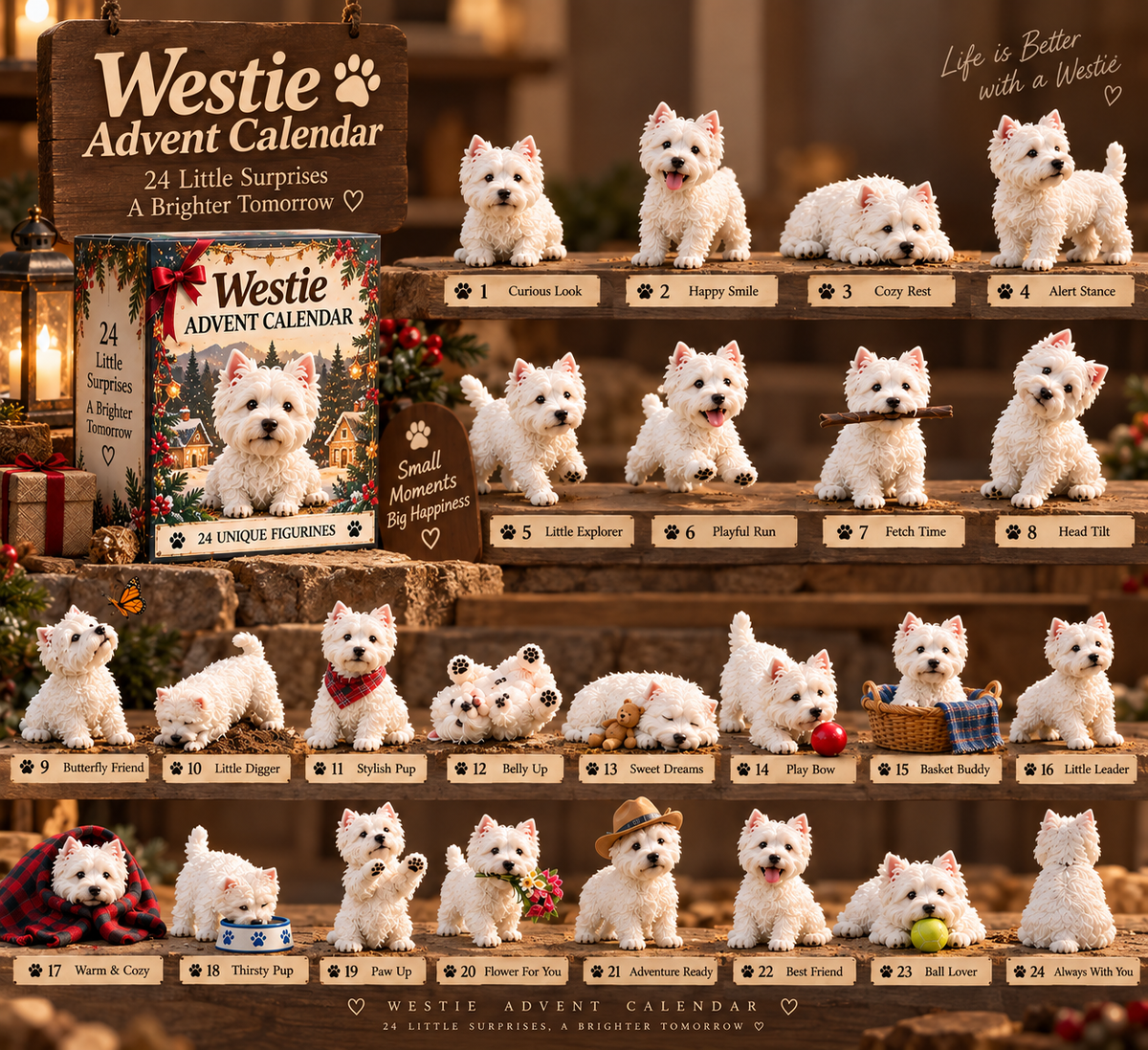 🐾 24 Days of Westies — 24 Little Personalities, One Big Love