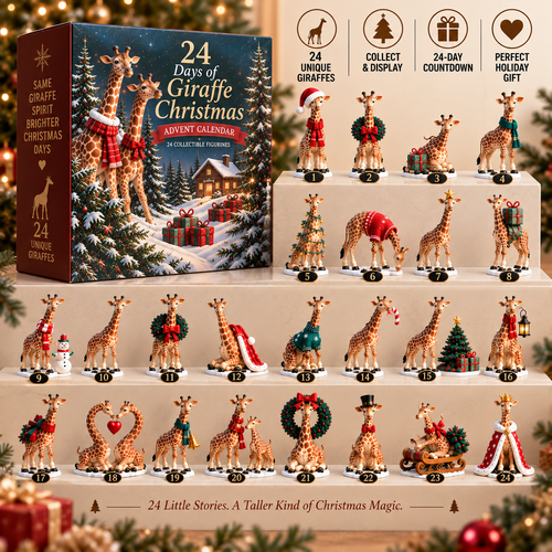 🦒 24 Days of Giraffe Christmas — 24 Unique Holiday Characters