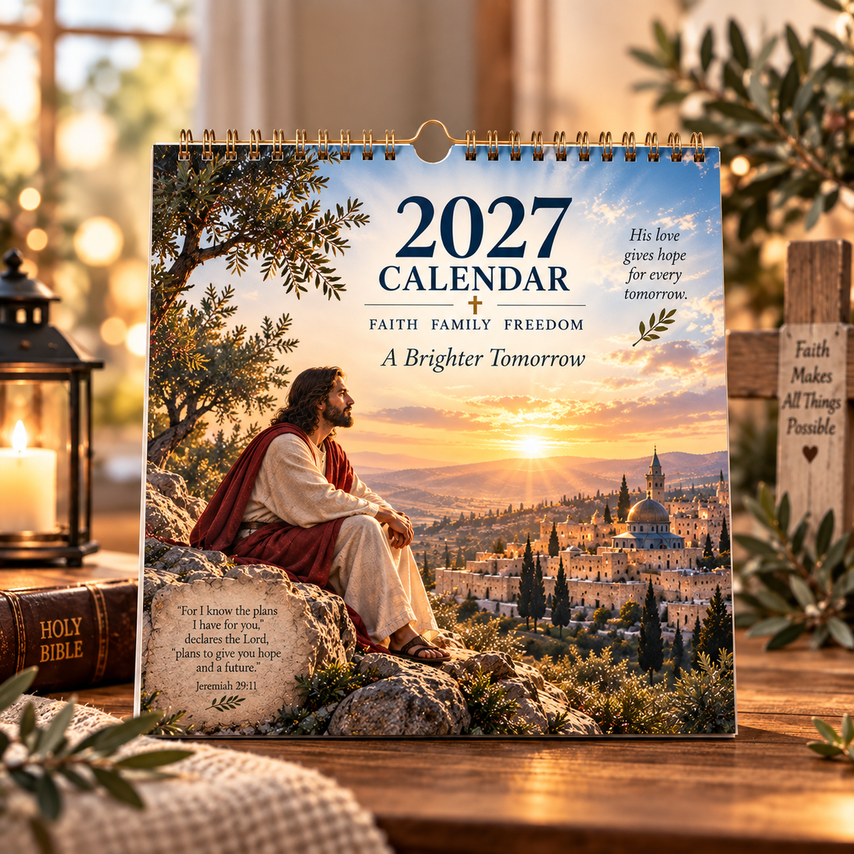 2027 His Light Through Every Season — Christian Inspirational Calendar