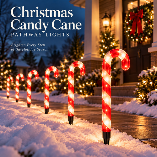 🎄 Christmas Candy Cane Pathway Lights – Light Up the Way Home