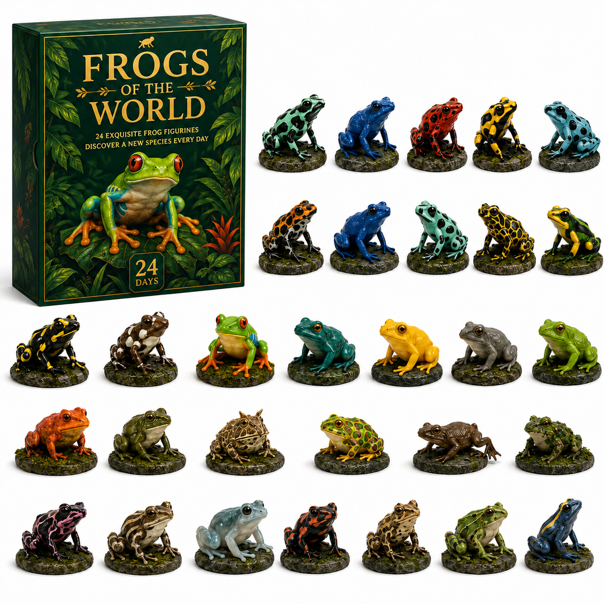 Frogs of the World– 24-Day Realistic Frog Advent Calendar