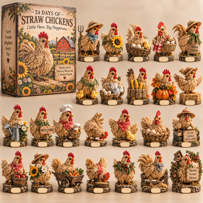🐓 24 Days of Straw Chickens — Build Your Little Farmhouse Flock