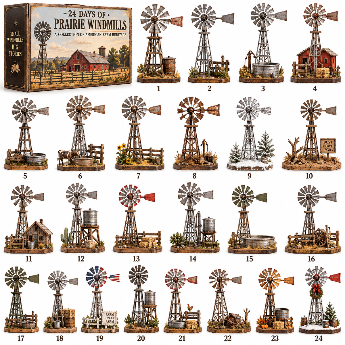 🌾 24 Days. 24 Windmills. A Little Piece of the American Prairie.