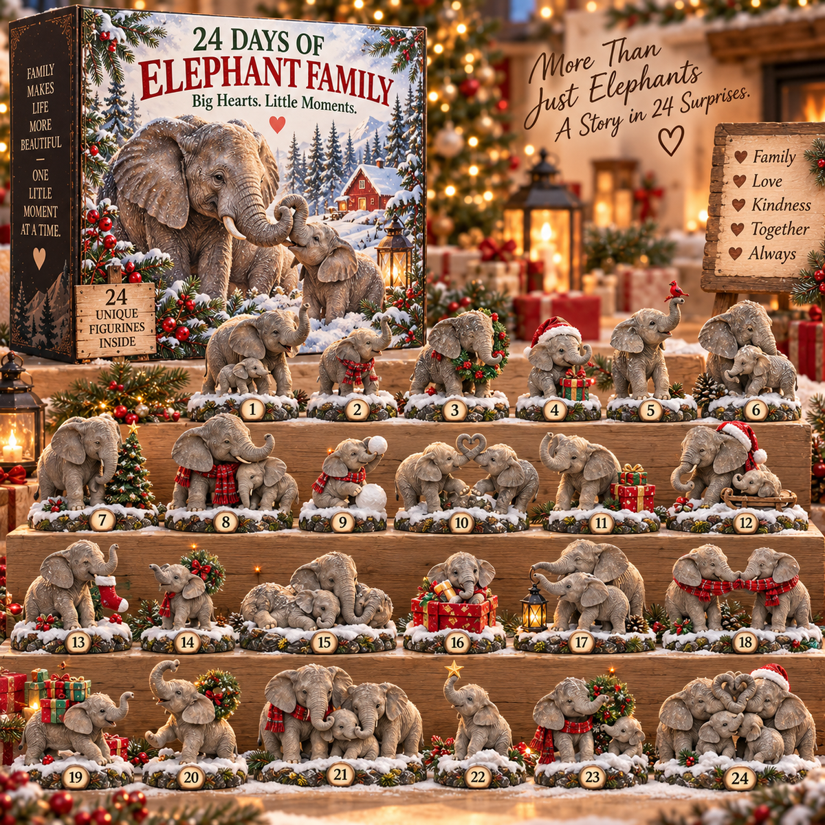 🐘❤️24 Days of Elephant Family — 24 Little Moments of Love, Togetherness & Christmas Joy
