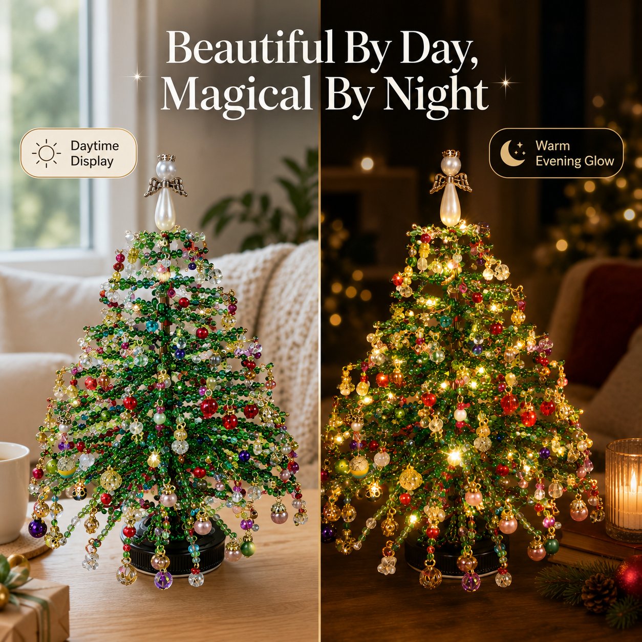 🔥HOT SALE 49% OFF🎄✨DIY Beaded Christmas Tree Kit – 🎅Create Your Own Sparkling Holiday Decoration