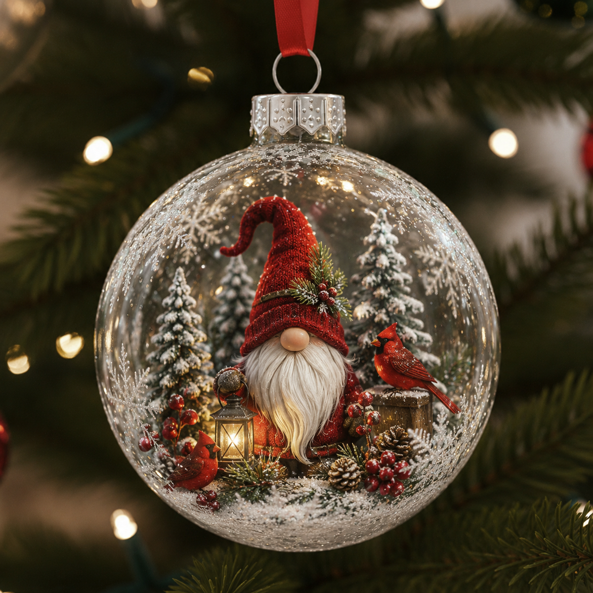🎄 Christmas Gnome Miniature World Ornament Collection