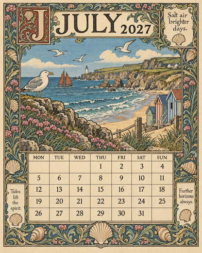 A Year in Britain 2027 – Vintage Storybook Wall Calendar