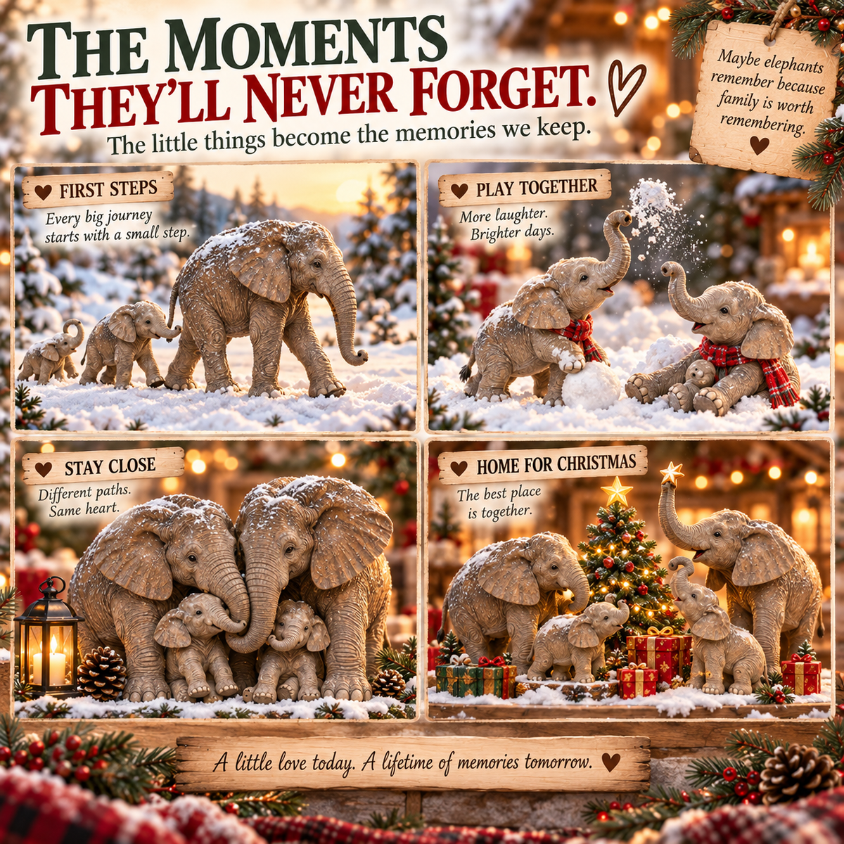 🐘❤️24 Days of Elephant Family — 24 Little Moments of Love, Togetherness & Christmas Joy