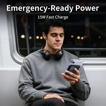 ⚡ 15W Magnetic Wireless Power Bank – Ultra-Slim 0.35" Portable Charger