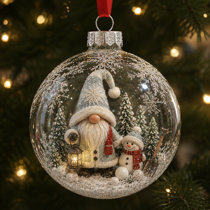 🎄 Christmas Gnome Miniature World Ornament Collection
