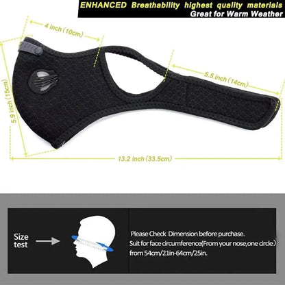💖Reusable Carbon Filter Dust Mask – Built for Active Lifestyles