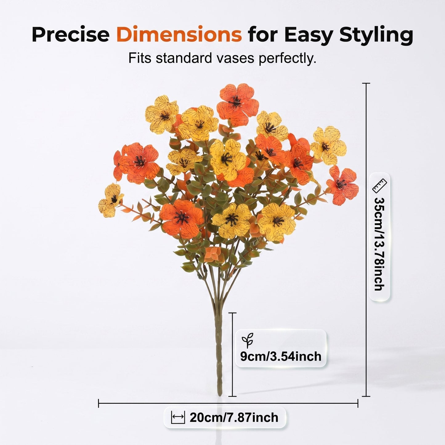 🍂🧡Artificial Autumn Violet Silk Flower Bouquet✨Weatherproof Faux Fall Floral Stems, Front Porch & Table Arrangement, Halloween Home Decor