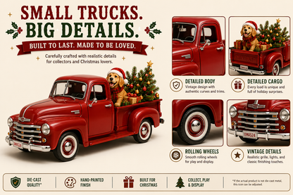 🎄 🛻Christmas Pickup Truck Advent Calendar – 24 Unique Holiday Trucks with Festive Surprises