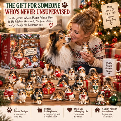 24 Days of Sheltie Joy — 24 Fluffy Personalities, One Loyal Little Pack 🐾❤️