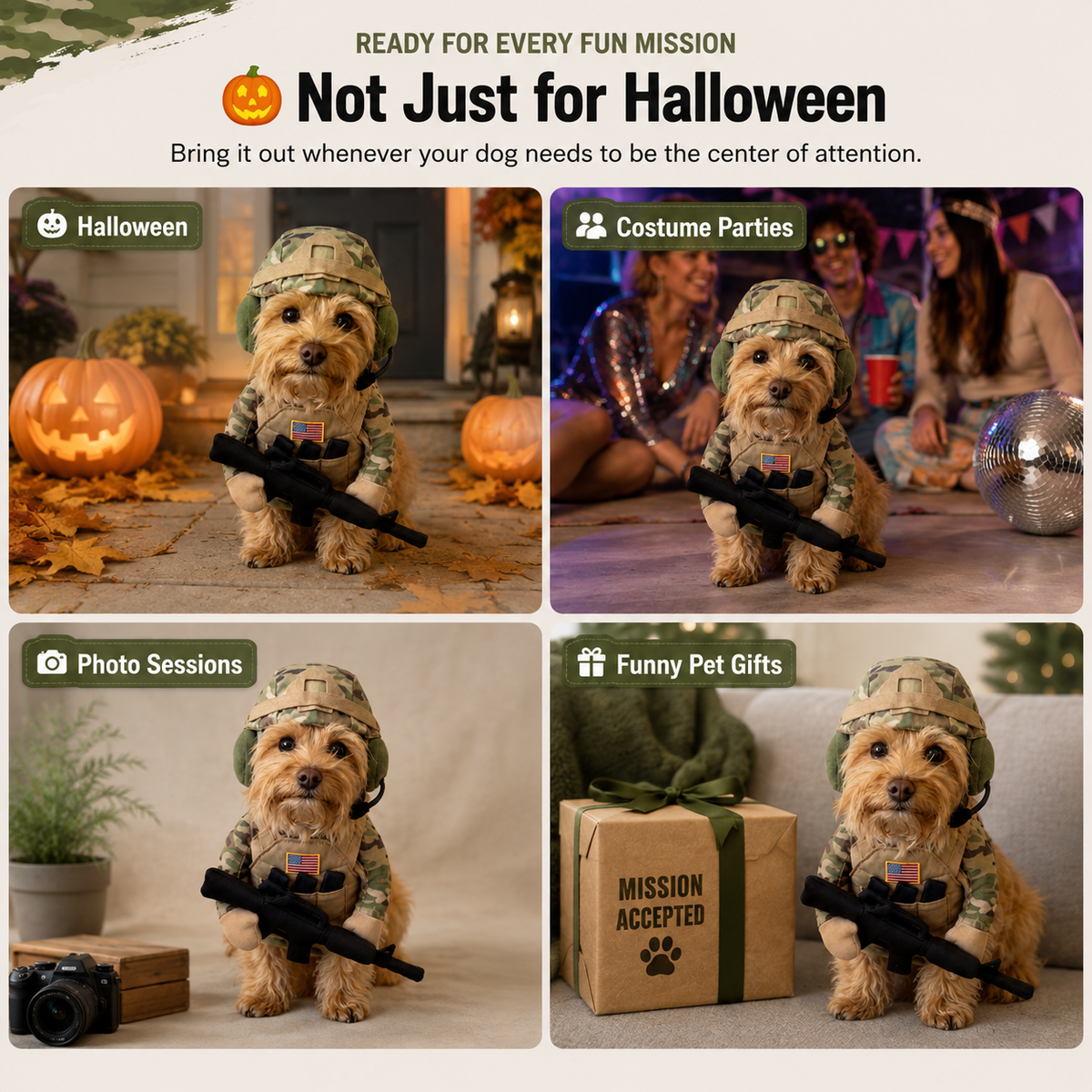 🔥 Limited-Time 50% OFF✨Pet Tactical Soldier Uniform