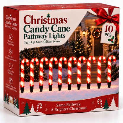 🎄 Christmas Candy Cane Pathway Lights – Light Up the Way Home