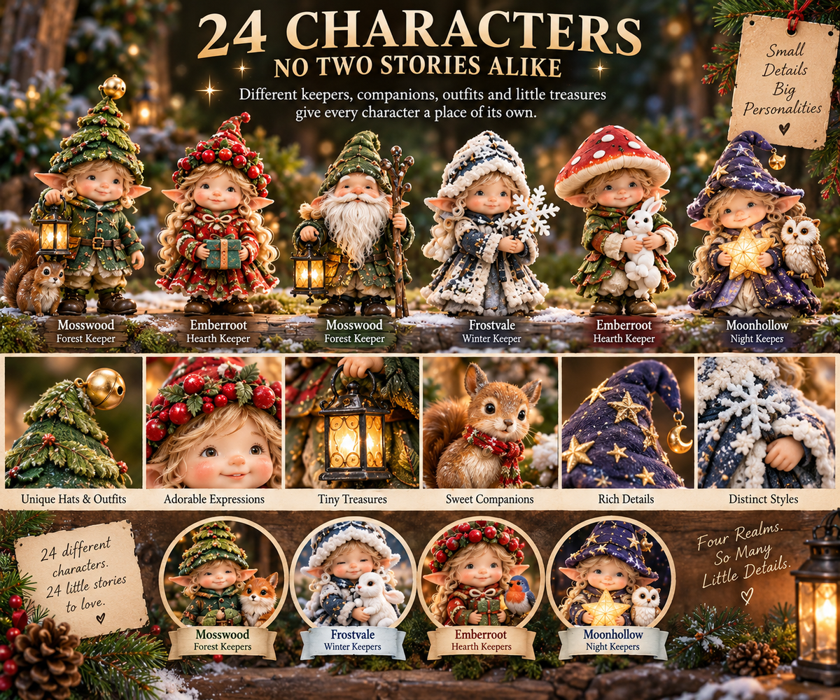 ✨ 24 Days of Enchanted Little Folk – Four Realms, One Magical Collection