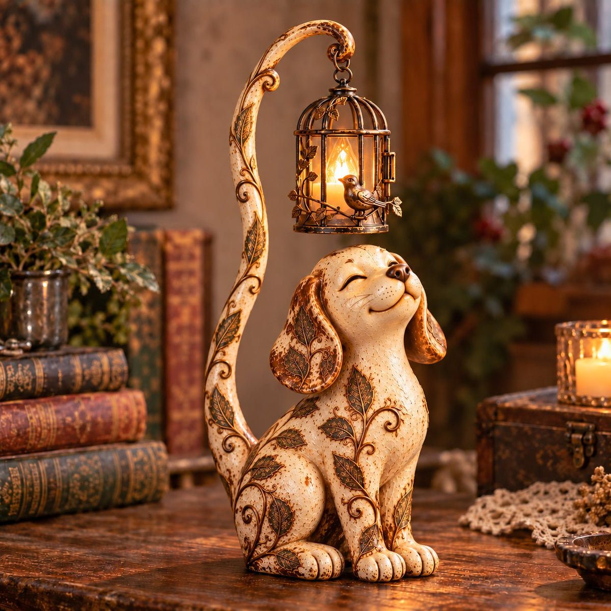 🐈‍⬛Vintage Cat Lantern Sculpture Lamp - A Little Guardian of Warmth, Memories & Cozy Corners🐈‍⬛