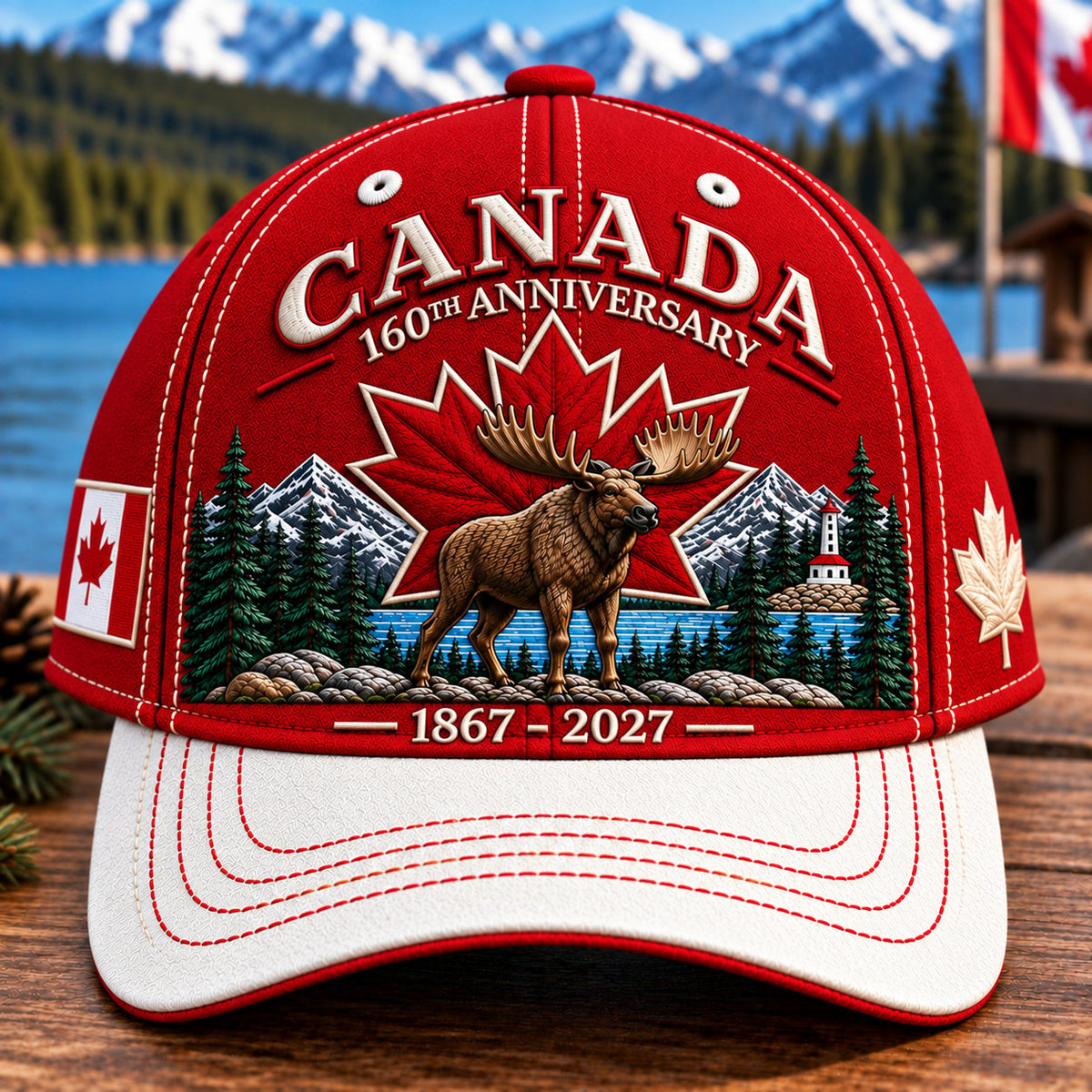 🍁 Canada 160th Anniversary 1867–2027 – Premium Embroidered Heritage Cap100% Cotton • Detailed Embroidery • Comfortable Fit