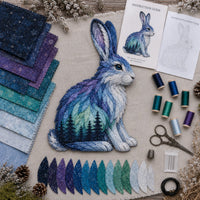 🐇Northern Lights Snowshoe Hare