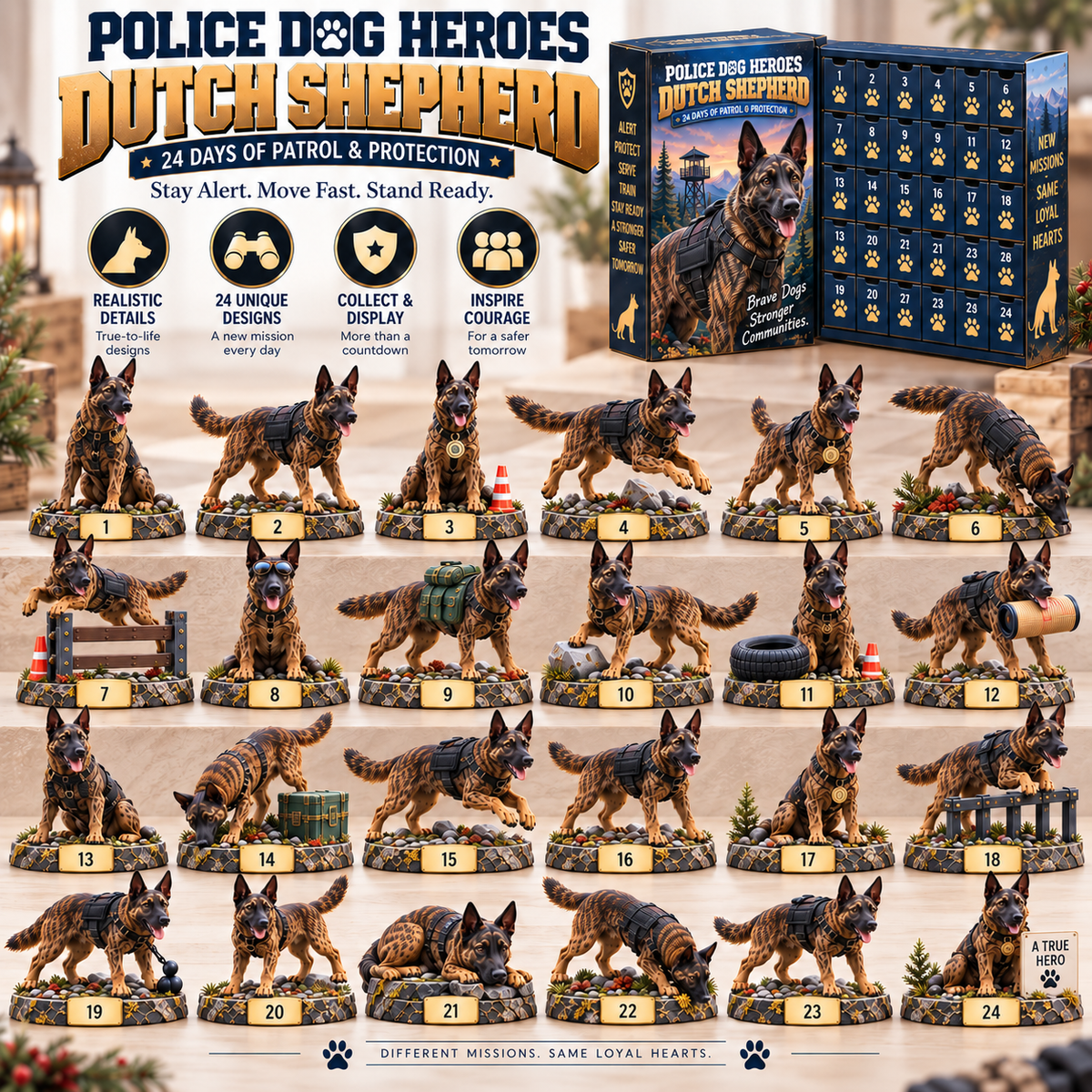 🐾 24 Days of Police Dog Heroes — Bloodhound & Dutch Shepherd Mission Collection