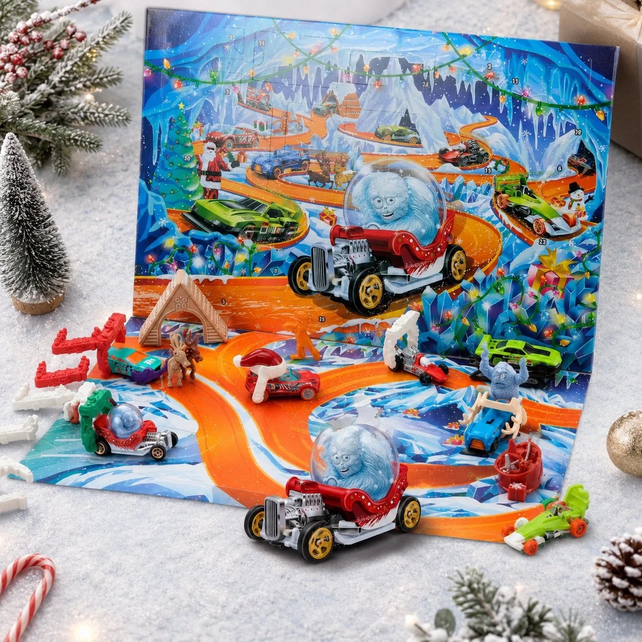 ⚡Hot Sales 49% OFF🔥 2026 Hot Wheels Holiday Advent Calendar🏎️