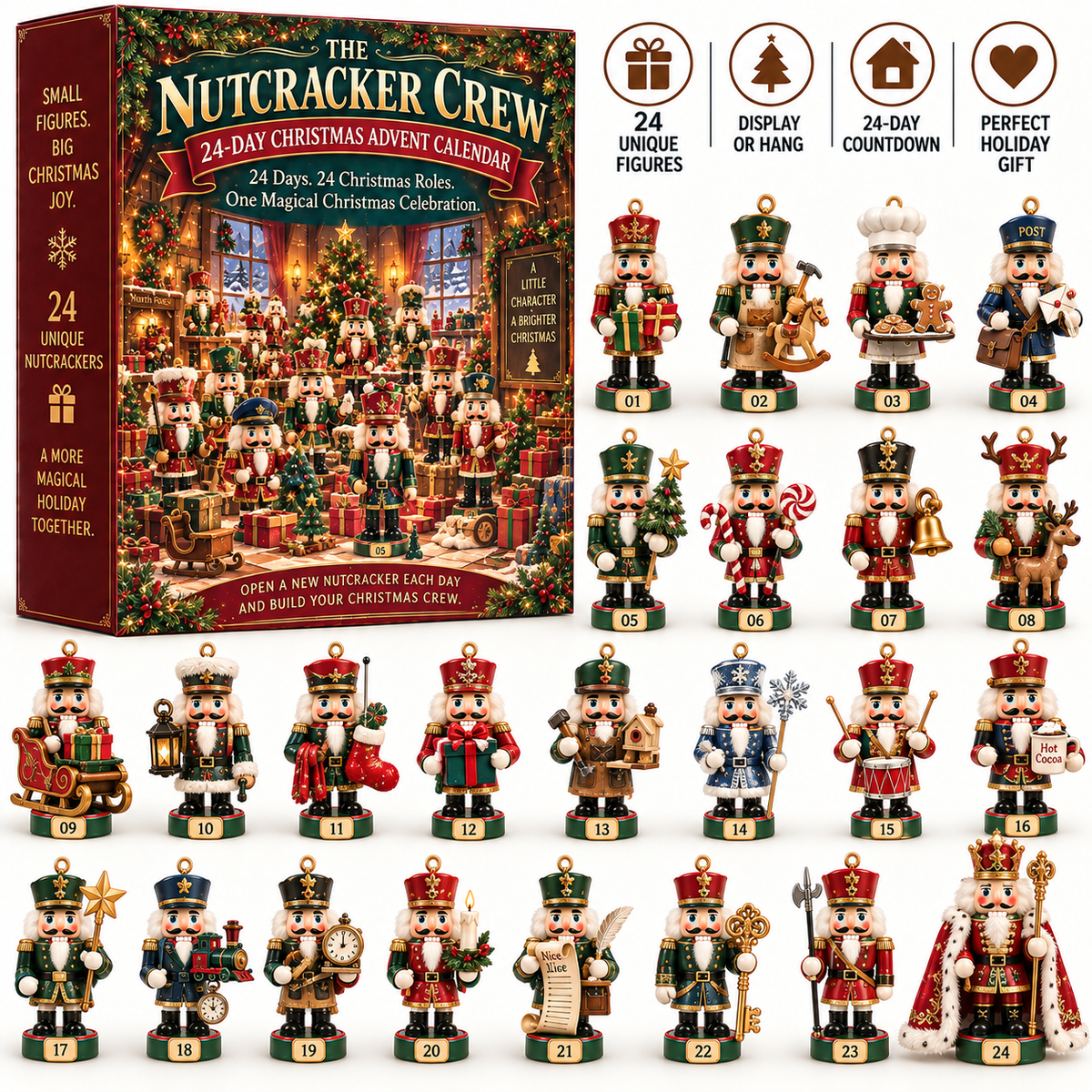 🎄 24 Days of Nutcracker Christmas – 24 Unique Holiday Roles Advent Calendar