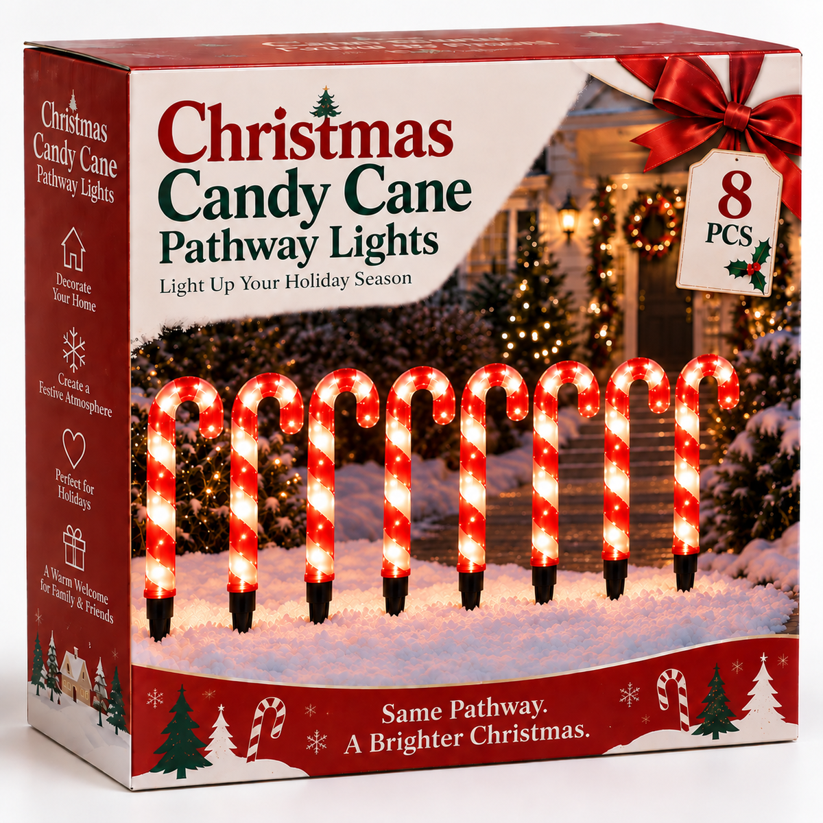 🎄 Christmas Candy Cane Pathway Lights – Light Up the Way Home