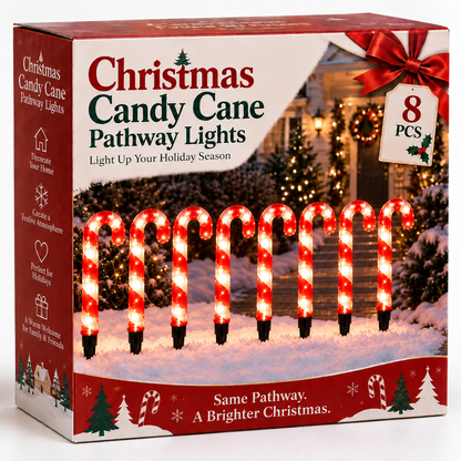 🎄 Christmas Candy Cane Pathway Lights – Light Up the Way Home